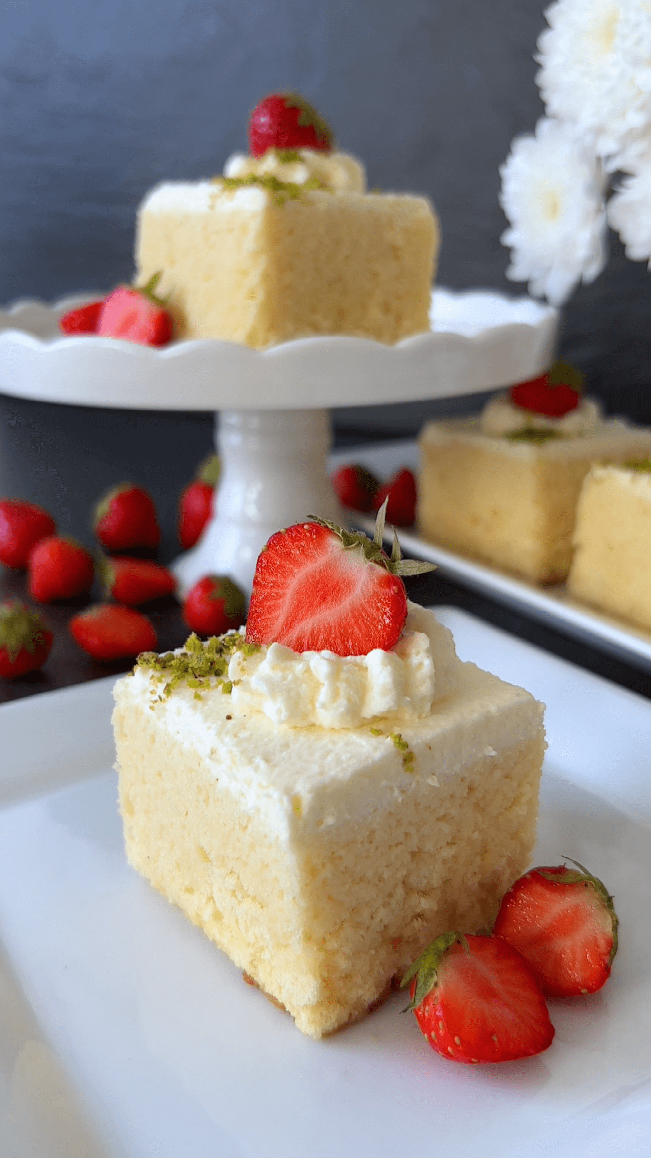 Tres Leches with Strawberries